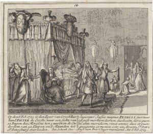 Peter den stores død 8. februar 1725, 1727 av Leonard Schenk