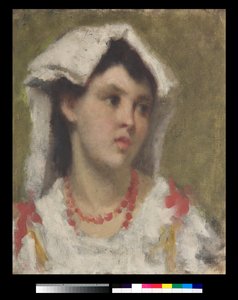Portrett av en ung kvinne fra Ciociaria, 1877 av Leonardo Bazzaro