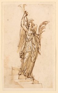 Design for skulptur: Angel Blowing Trumpet