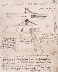 Start- og landingsanordning for en flygende maskin av Leonardo da Vinci