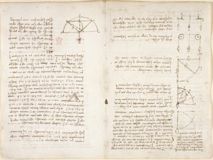 Arundel 263, f.10v, f.5 Notater og diagram om mekanikk av Leonardo da Vinci