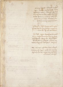 Arundel 263, f.151, Leonardo da Vincis notater fra 