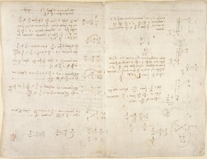 Arundel 263, f.220v, f.221, Notater; matematiske beregninger, fra 