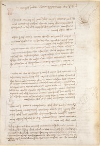 Arundel 263, f.25v Notater og grove skisser om erosjon forårsaket av vann, fra 