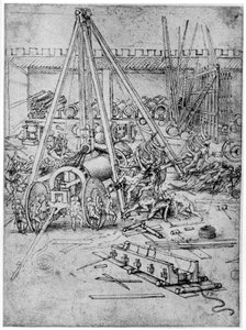 Kanonstøperi, 1487 1954. av Leonardo da Vinci