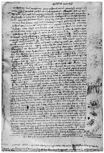 Beskrivelse av den store flommen, sent på 1400-tallet eller tidlig på 1500-tallet 1954 av Leonardo da Vinci