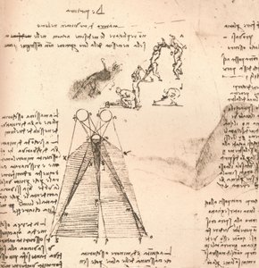 Diagram som illustrerer teorien om lys og skygge og skisser av figurer, c1472-c1519 1883 av Leonardo da Vinci