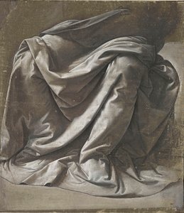 Draperi for en sittende figur, ca 1478. av Leonardo da Vinci