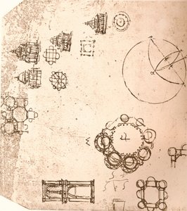 Tegning av kirkelig arkitektur, c1472-c1519 1883 av Leonardo da Vinci