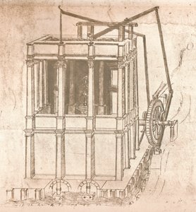 Tegning av prosjekter for slott og villaer, c1472-c1519 1883 av Leonardo da Vinci