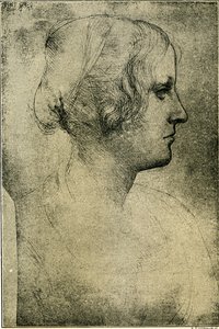Kvinnelig profilhode av Leonardo da Vinci