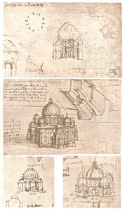 Fire tegninger av kirkelig arkitektur, c1472-c1519 1883 av Leonardo da Vinci