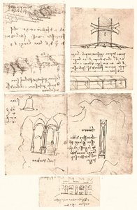 Fire topografiske tegninger, c1472-c1519 1883 av Leonardo da Vinci