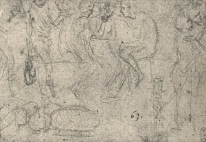 Gruppe av figurer i samtale, c1480 1945 av Leonardo da Vinci