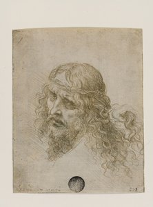 Kristi hode kronet med torner, ca. 1500. av Leonardo da Vinci