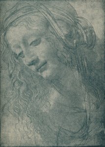 Head of a Virgin, c1400-tallet, 1932 av Leonardo da Vinci