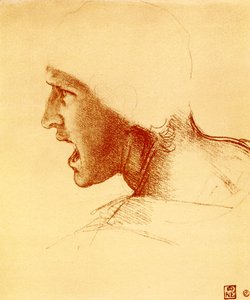 Leder for skrikende og angripende kriger av Leonardo da Vinci