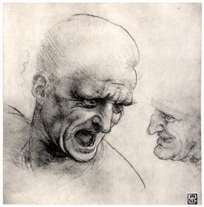 Heads of Warriors, 1503-1505 av Leonardo da Vinci
