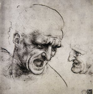 Leonardo da Vinci (Leonardo da Vinci) (1452 - 1519): Studie for slaget ved Anghiari (Imagine) av Leonardo da Vinci