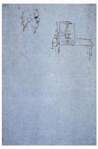 Mannlig profilportrett av Leonardo da Vinci
