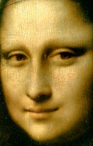 Portrett av Mona Lisa detalj, 1503-1506 av Leonardo da Vinci