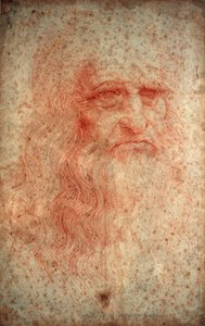 Selvportrett av Leonardo da Vinci, italiensk maler, skulptør, ingeniør og arkitekt, c1513 av Leonardo da Vinci