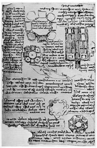 Skisse for Romorantin Castle, 1517-1518 1954. av Leonardo da Vinci