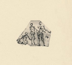 Skisse av tre figurer, c1480 1945 av Leonardo da Vinci