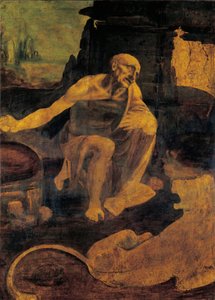 St. Jerome, ca. 1480-82 (olje og tempera på valnøtt) av Leonardo da Vinci