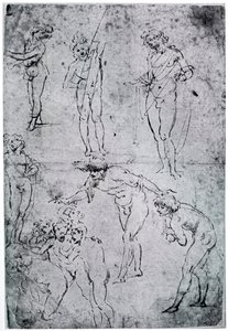 Studier for The Adoration of the Magi, 1400-tallet, 1954 av Leonardo da Vinci