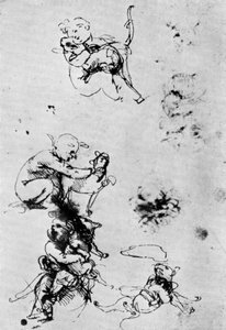 Studier for en Madonna Del Gatto, 1400-tallet 1930. av Leonardo da Vinci