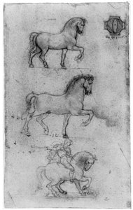 Studier for Trivulzio-monumentet, c1508 1954. av Leonardo da Vinci