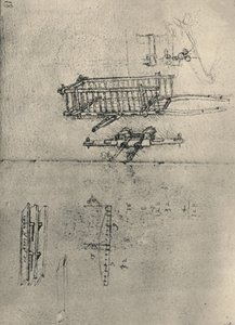 Studier av en vogn, etc., c1480 1945 av Leonardo da Vinci