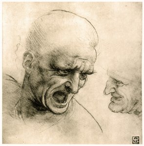 Studer for en krigers hode av Leonardo da Vinci