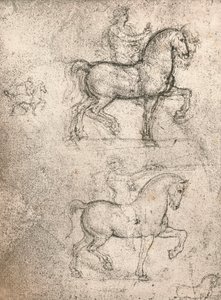 Studie for Sforza-monumentet, c1482-c1499 1883 av Leonardo da Vinci