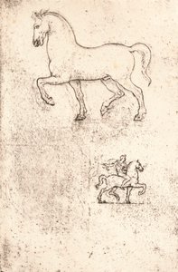 Studie for Sforza-monumentet, c1482-c1499 1883 av Leonardo da Vinci