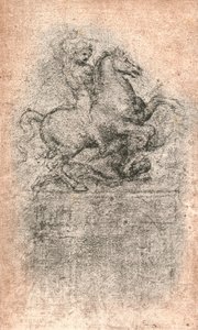 Studie for Sforza-monumentet, c1482-c1499 1883 av Leonardo da Vinci
