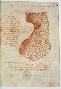 Teknisk tegning, Codex Madrid I, folio 157 recto (tegning) av Leonardo da Vinci