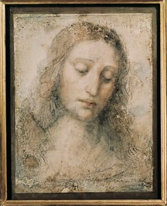 "" Head of Christ the Redeemer "" Tegning av en elev av Leonardo da Vinci av Leonardo da Vinci