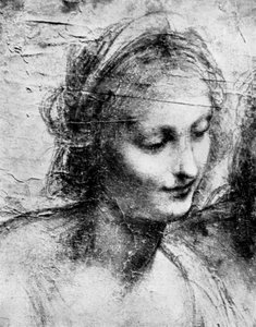 Hodet til Madonnaen, 1400-tallet 1930-tallet. av Leonardo da Vinci