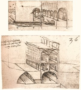 To planer for kanaler i en by, c1472-c1519 1883 av Leonardo da Vinci