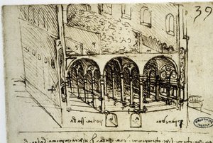 Byplanlegging: arkitektonisk plan (39) av Leonardo da Vinci (Leonardo da Vinci) - Library of the Institut de France av Leonardo da Vinci