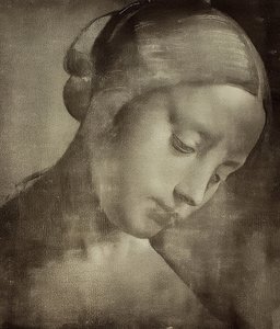 Kvinnelig hode. 1470-1519 av Leonardo da Vinci