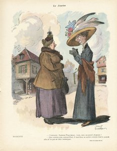 Illustrasjon av Leonce Burret (1865-1915) i Le Smile, nr. 19, 08/05/13 - Mote, hatt av Leonce Burret