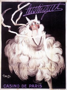 Plakat som representerer Mistinguett (Mistinguette) på Casino de Paris av Leonetto Cappiello