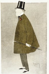 Jacques Doucet (1853¿1929), fransk motedesigner, kjent for sine elegante kjoler, laget med spinkle gjennomsiktige materialer i overlappende pastellfarger. av Leonetto Cappiello