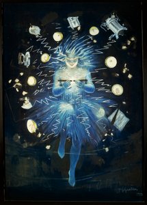 Skisse av reklame for elektrisk apparat, av Leonetto Cappiello, pastelltegning av Leonetto Cappiello