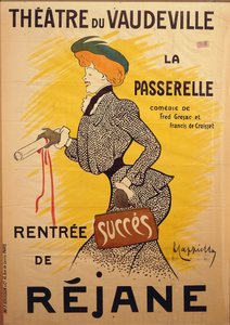 Theatre du Vaudeville: La Passerelle, av Leonetto Cappiello (1875-1942), illustrasjon av Leonetto Cappiello