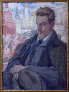 Portrett av poeten Rainer Maria Rilke (1875-1926), av Pasternak, Leonid Osipovich (1862-1945). Olje på lerret