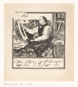 Ex libris av Pawel Ettinger av Leonid Osipovisch Pasternak